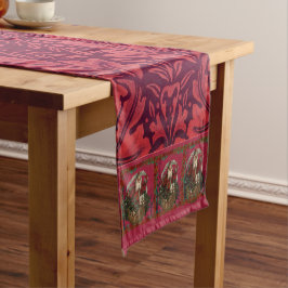 Caminho De Mesa Pequeno William * Morris Santa Claus Cranberry Red
