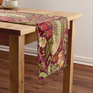 Caminho De Mesa Pequeno William Morris Strawberry Thief Satin Ribbon