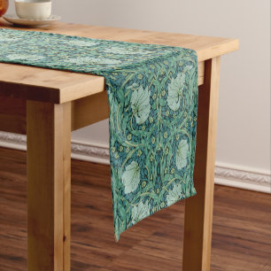 Caminho De Mesa Pequeno William Morris Vintage Flowers Padrão Floral