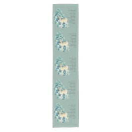 Caminho De Mesa Pequeno Winter Deer in the Snow – Wildlife Art Home Decor