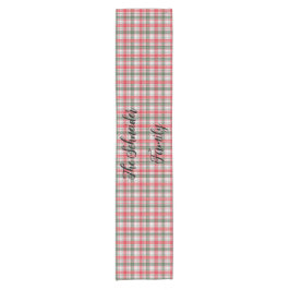 Caminho De Mesa Pequeno Xadrez de inverno Tartan Natal Vermelho, Verde