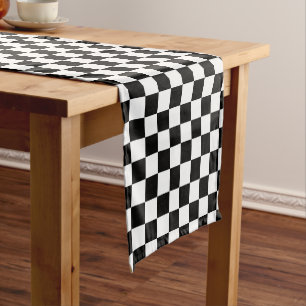 Caminho De Mesa Pequeno Xadrez preto clássico