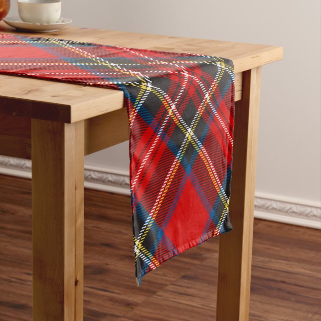 Caminho De Mesa Pequeno Xadrez Real Stewart Modern Argyle Tartan  (No Local)