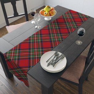 Caminho De Mesa Pequeno Xadrez Russo Clã Verde Stewart Tartan