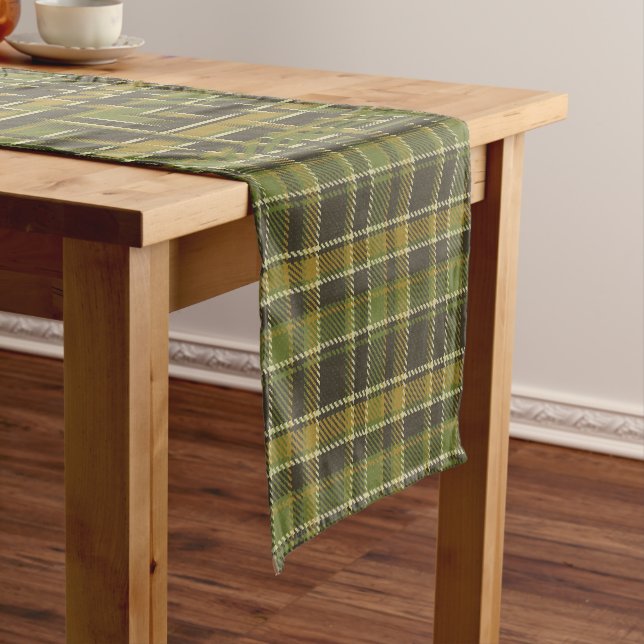 Caminho De Mesa Pequeno Xadrez Verde Tartan Mesa 14" X 72" (No Local)