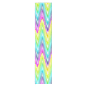 Caminho De Mesa Pequeno ZIGZAG Waves arco-íris + suas ideias