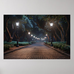 Caminho do Parque por Lamplight - Poster de Serene