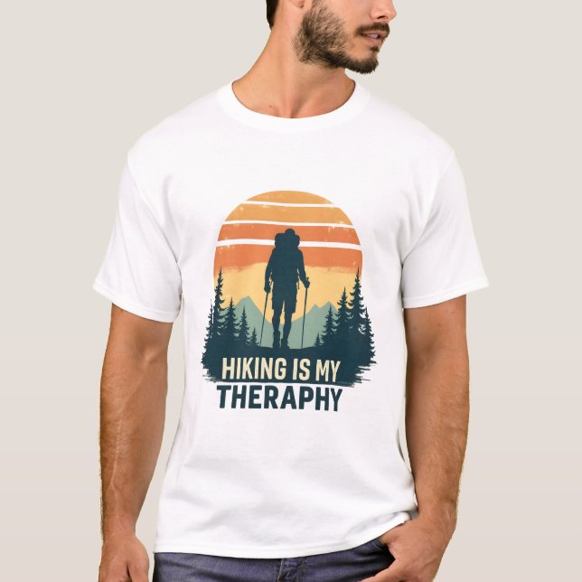 Caminho É Minha Camisa De Terapia - Vintage Sunset (Frente)