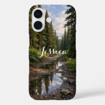Caminho Florestal Chuvoso Paisagem Personalizada 