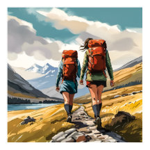 Caminho na Impressão das Terras Altas da Escócia