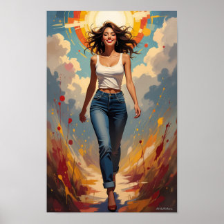 Caminho Radiante de Confiança Alegre Poster