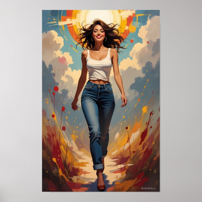 Caminho Radiante de Confiança Alegre Poster (Frente)