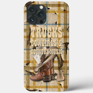 Caminhões Cowboys Country Music Xadrez Tartan Patt