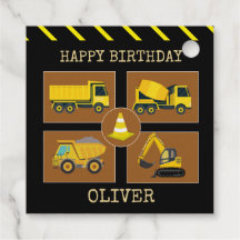 Caminhões De Construção |Ano na Festa de aniversár