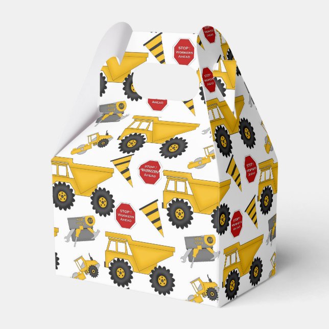 Caminhões De Construção, Caixa De Presente, Gable (Verso)