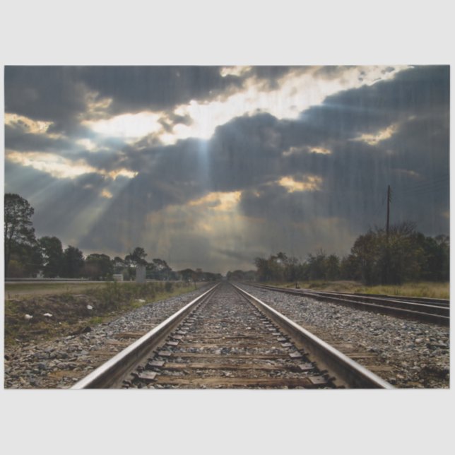 Caminhos de Ferro - Papel Tecido de Decoupage 20x3 (Frente )