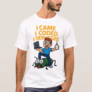 Caminhou Codificou Depurou Camiseta engraçada de p