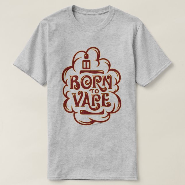 Camisa Ω VAPE | Nascer para Vape Red VapeGoat™ (Frente do Design)