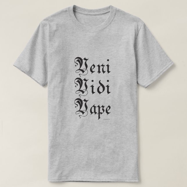 Camisa Ω VAPE | Veni Vidi Vape | VapeGoat™ (Frente do Design)