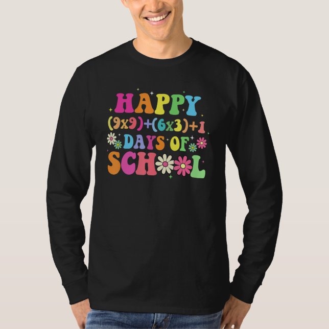 Camisa 100 Dias De Escola Professor De Matemática  (Frente)
