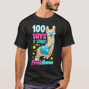 Camisa 100 Dias De Escola Sem Probllama Llama 100º