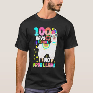 Camisa 100 Dias De Escola Sem Probllama Llama 100
