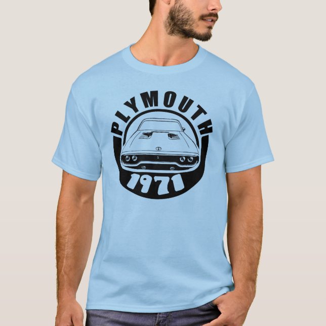 Camisa 1971 do satélite do Roadrunner de Plymouth (Frente)