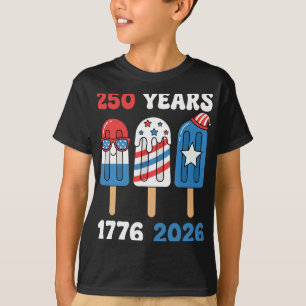 Camisa 250 Aniversário EUA Crianças Meninos 1776 2