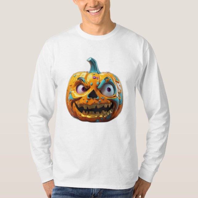 Camisa 3D de Abóbora | Vintage Halloween (Frente)