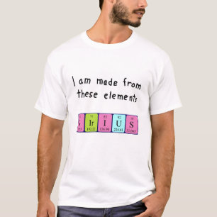 Camisa 6 do nome da mesa periódica de Sirius
