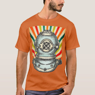 Camisa 80s - Vintagem do Capacete Retro Scuba
