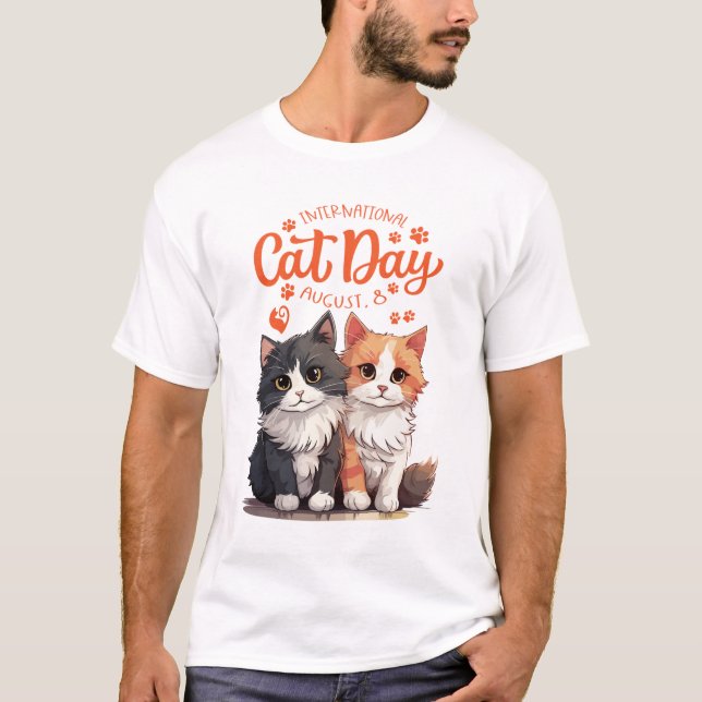 Camisa A vida é melhor com gatos (Frente)