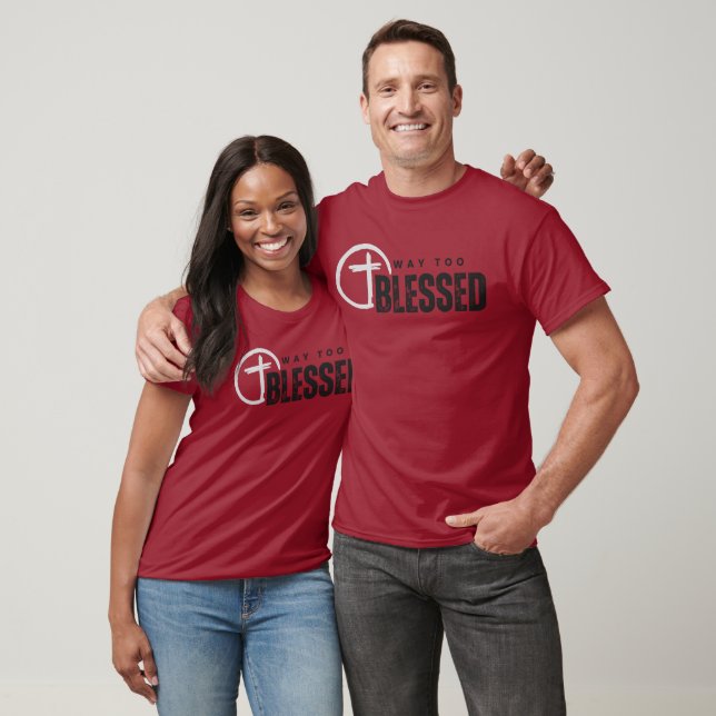 Camisa abençoada, camiseta Jesus, fé (Unissex)