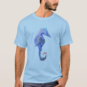 Camisa abstrata do cavalo marinho