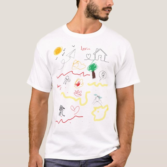 Camisa Abstrato de arte colorida (Frente)
