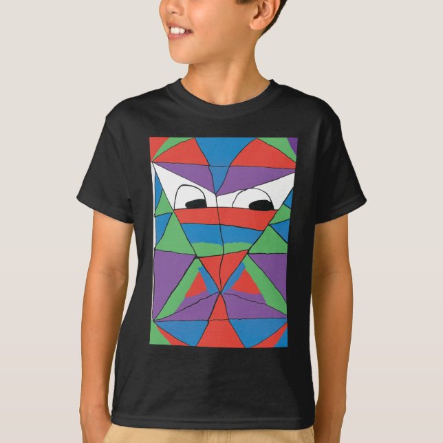 Camisa Abstrato de Homem Colorida (Frente)