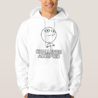 Camisa aceitada desafio do hoodie t da cara