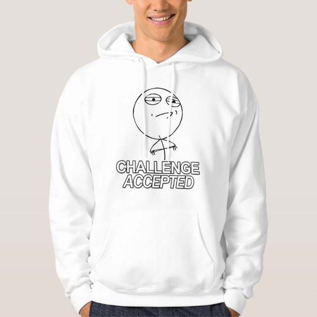 Camisa aceitada desafio do hoodie t da cara (Frente)