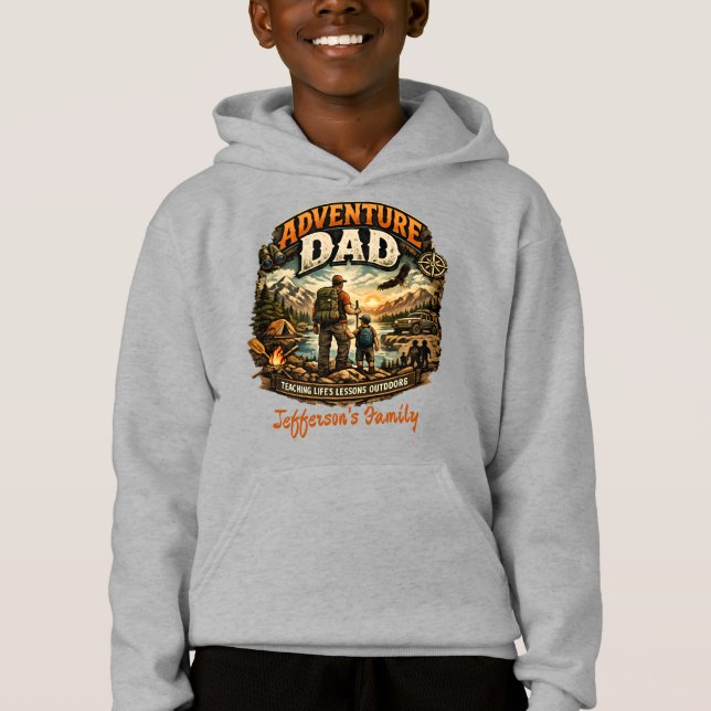 Camisa Adventure Dad – Acampamento ao Ar Livre Vin (Frente)