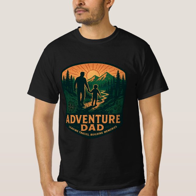Camisa Adventure Dad – Caminhada ao ar livre vinta (Frente)