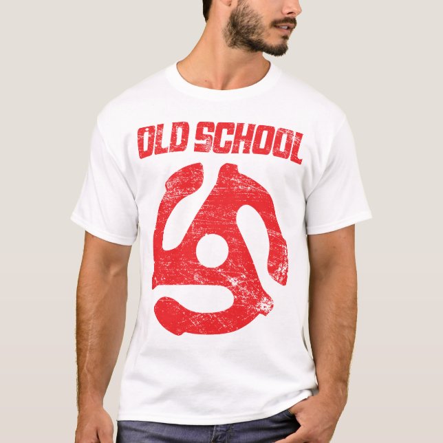 Camisa afligida velha escola de T (Frente)