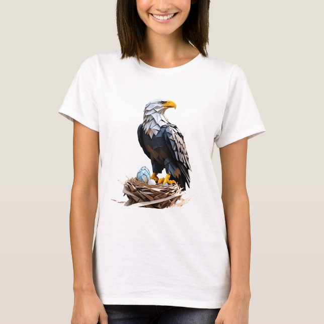Camisa águia americana origami (Frente)