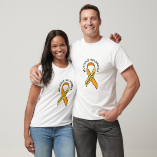 Camisa alaranjada da fita da consciência da