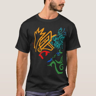 Camisa alaranjada do fogo surpreendente T de