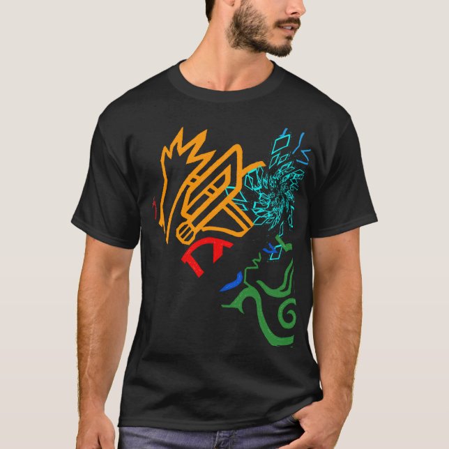 Camisa alaranjada do fogo surpreendente T de (Frente)