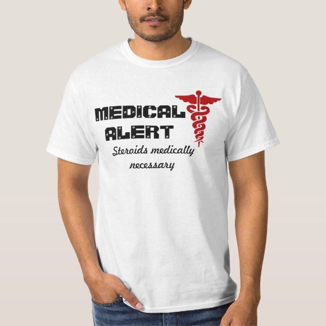 Camisa alerta médica dos homens (Frente)