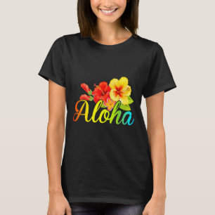 Camisa aloha flor havaiana havaí férias mulheres
