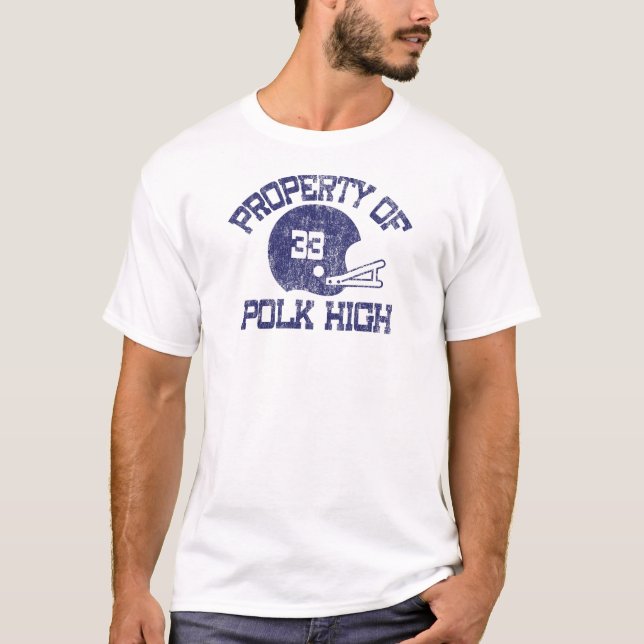 Camisa alta do futebol de Polk do vintage (Frente)