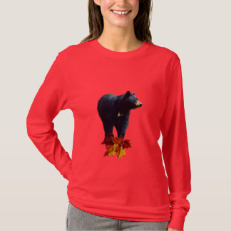 Camisa Amante de os animais do Urso Negro Andando