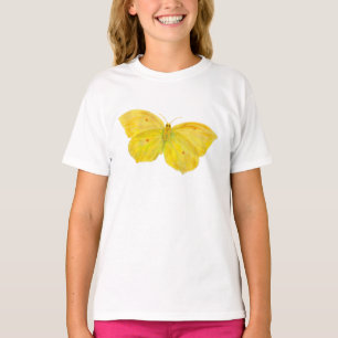 Camisa Amarela Borboleta Brimstone Comum voando